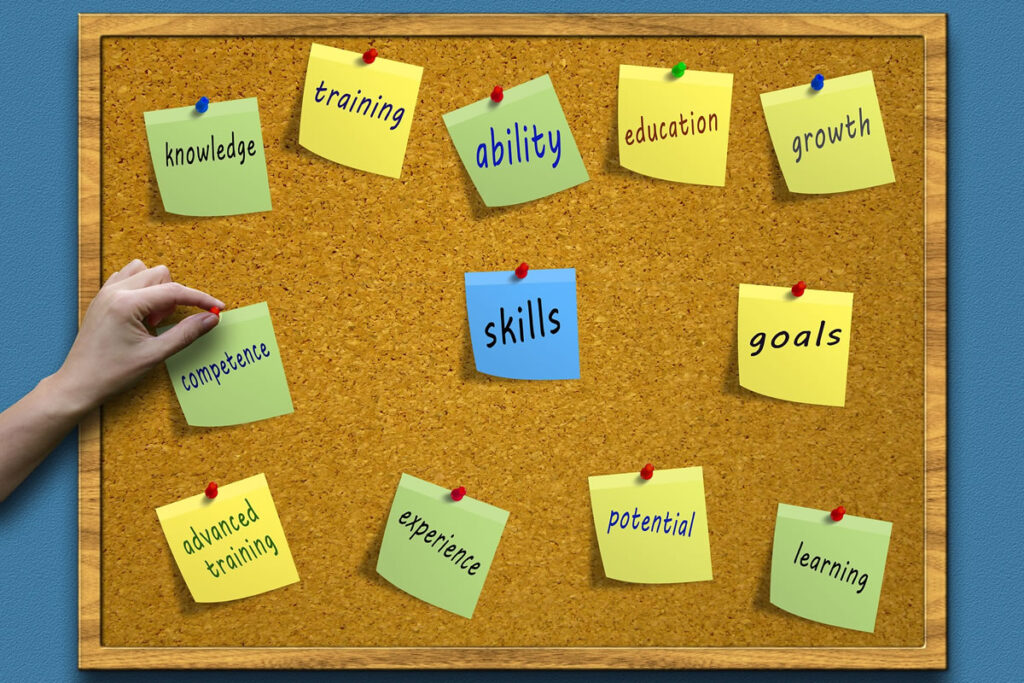 corsi di formazione - bacheca con post it